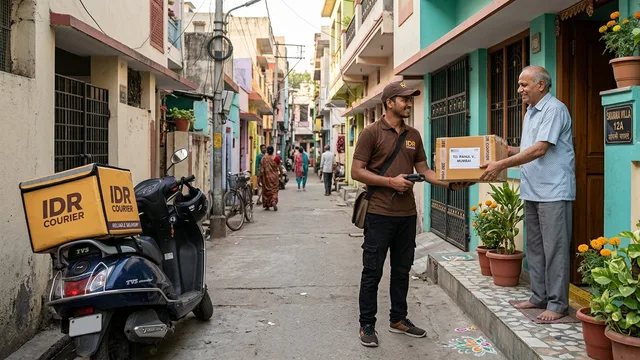 Parcel courier service for doorstep pickup and delivery
