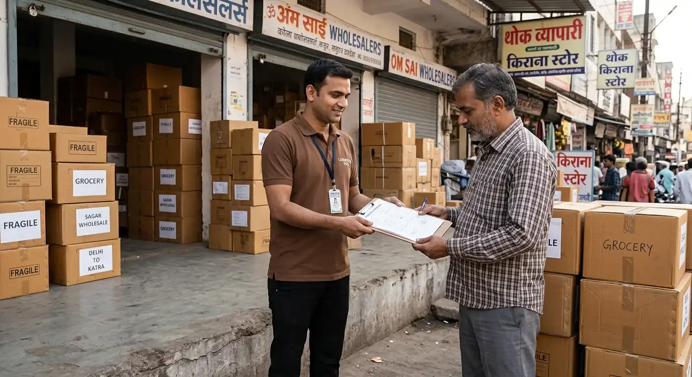 Commercial dispatch documentation and handover in Sagar wholesale market