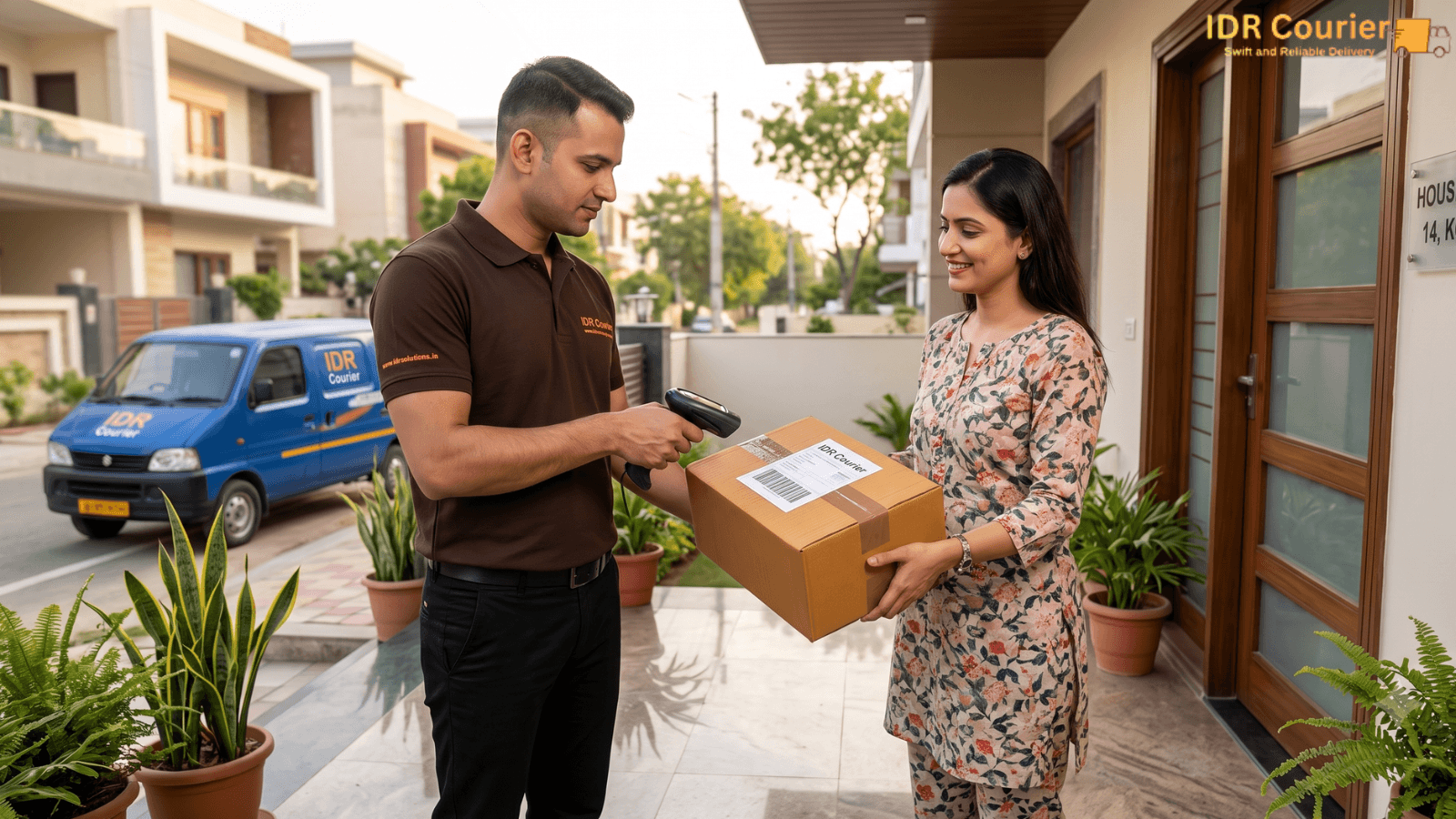Student courier parcel being packed in a Kota hostel room