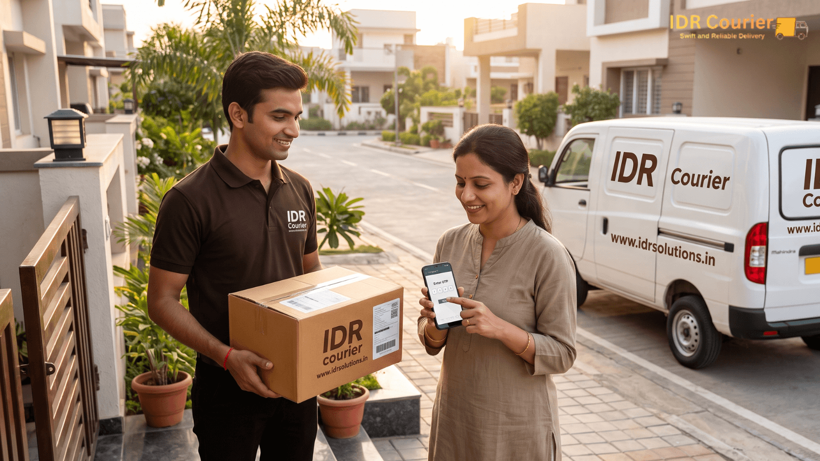 Parcel delivery to a customer in Dewas with signature confirmation