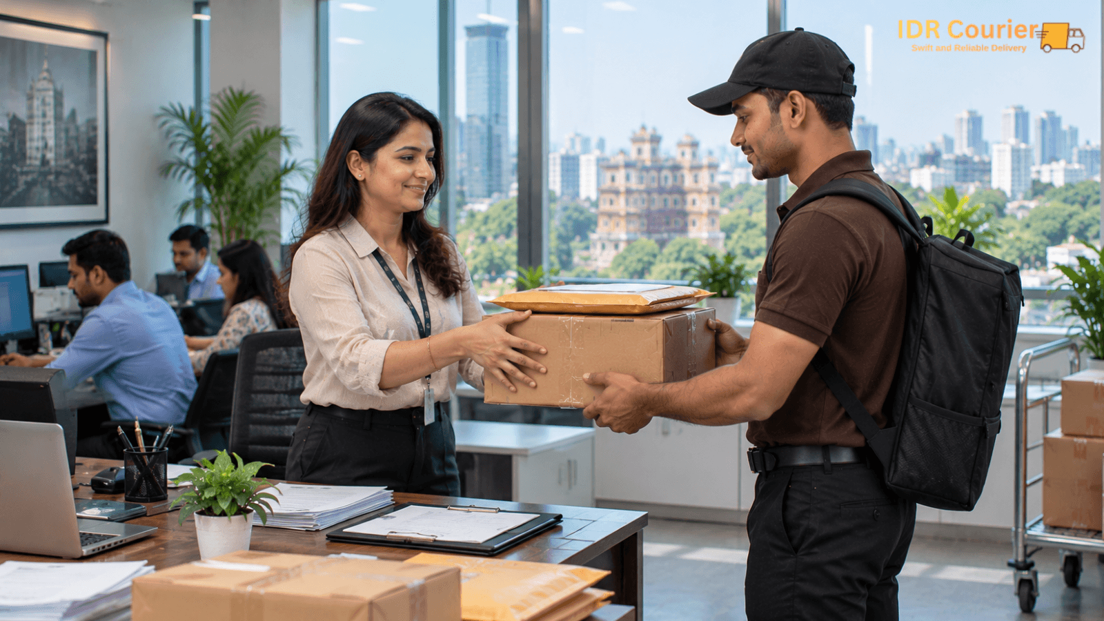 Household items packed in cartons ready for courier pickup in Bhopal