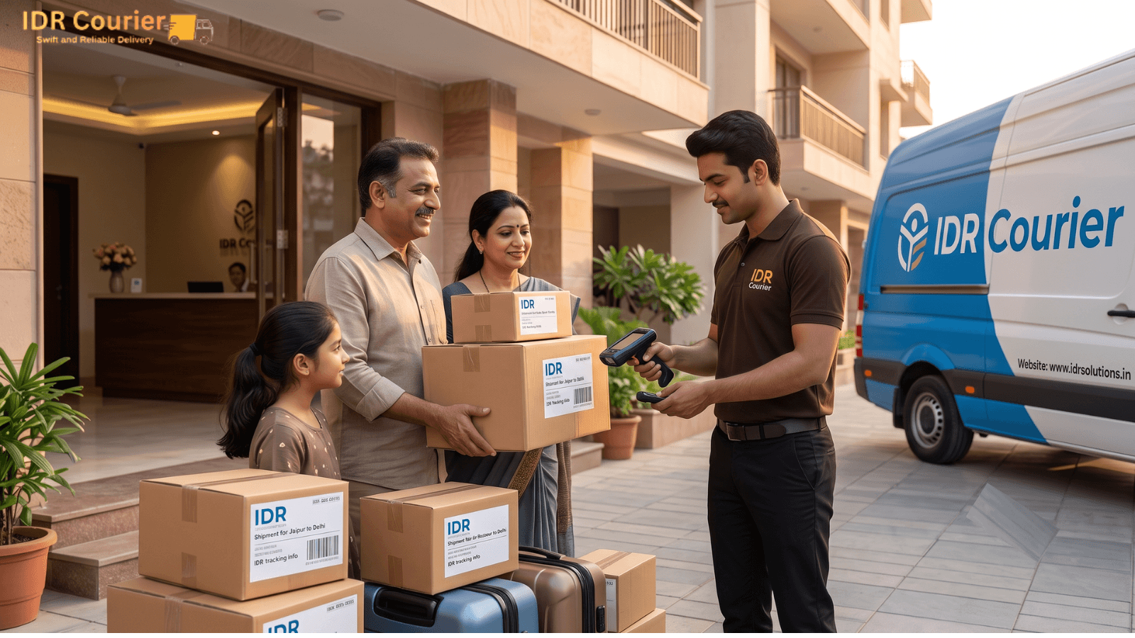 Doorstep pickup of household goods courier in Jaipur