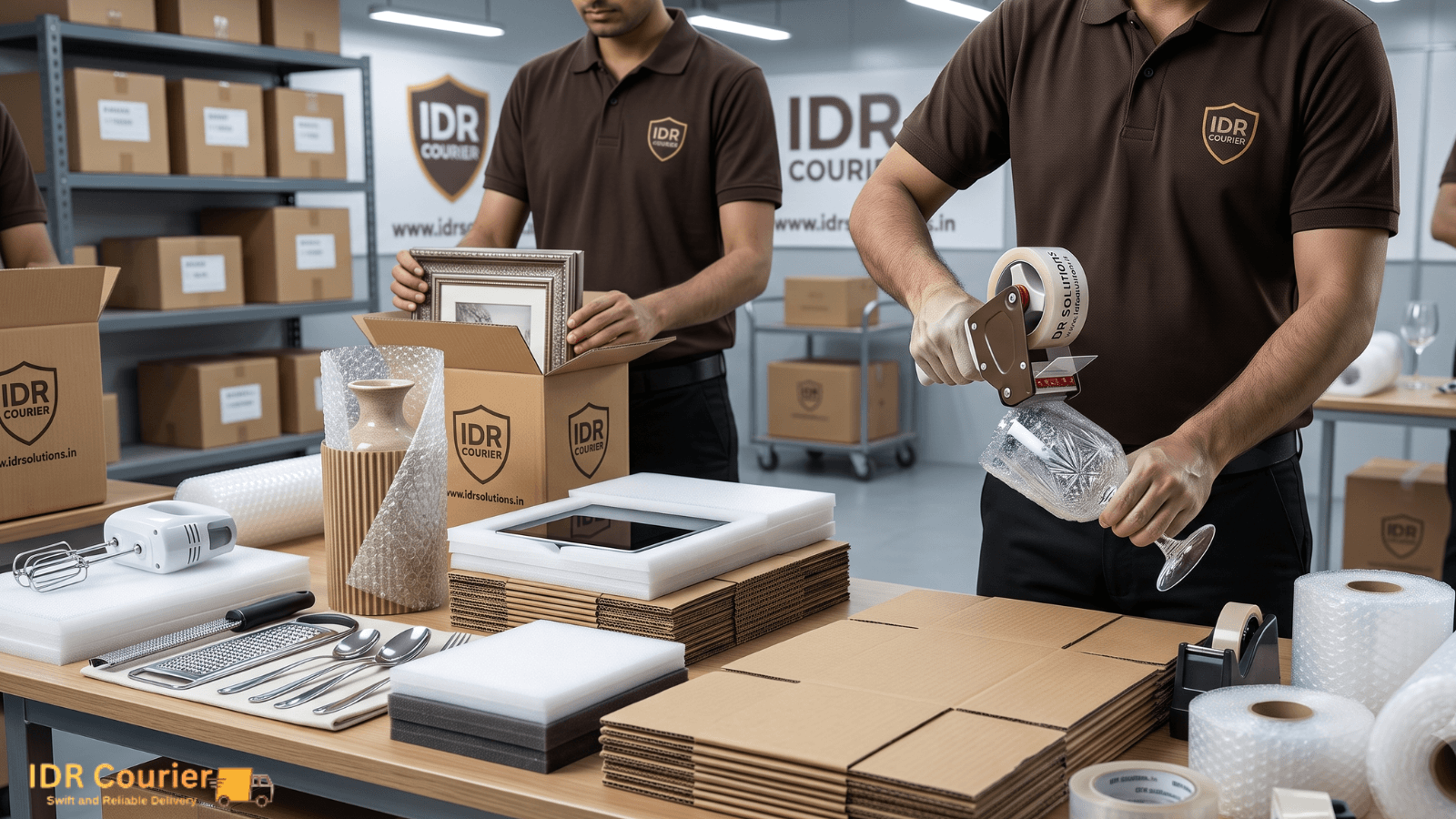 Professional packing of household items for courier in Jaipur