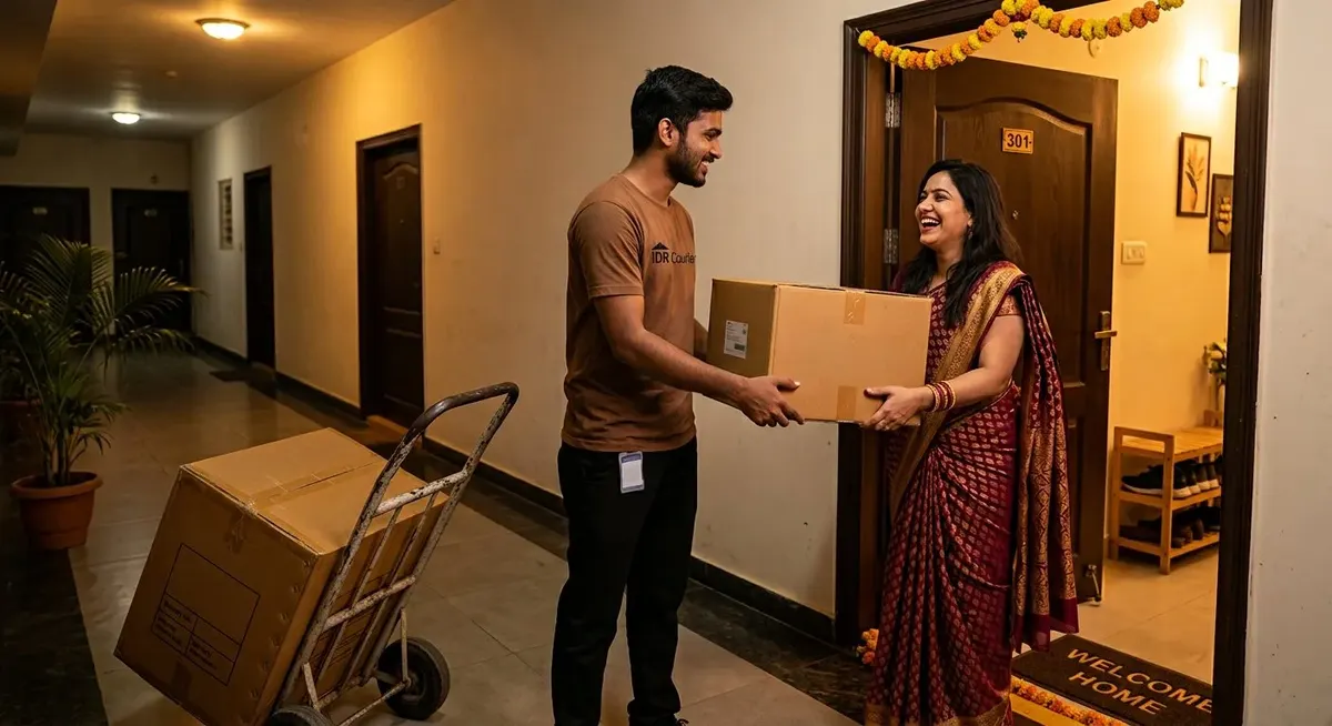Household cartons delivered to the receiver's home