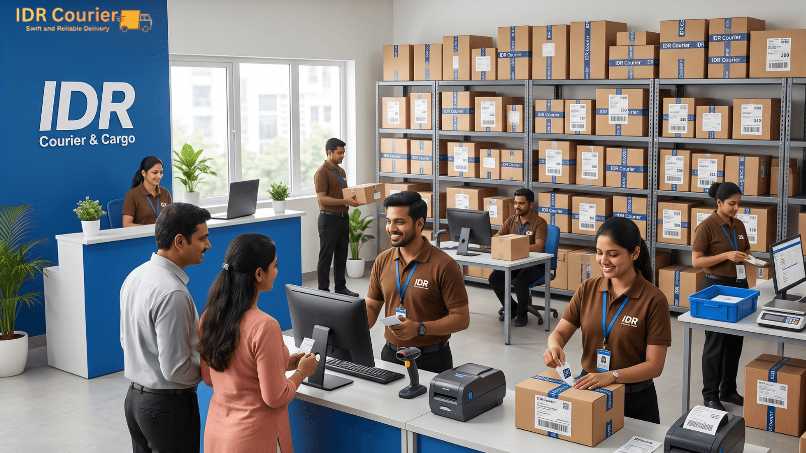 IDR Courier and Cargo team coordinating doorstep pickup for household, luggage and parcel courier in Jalandhar Cantt