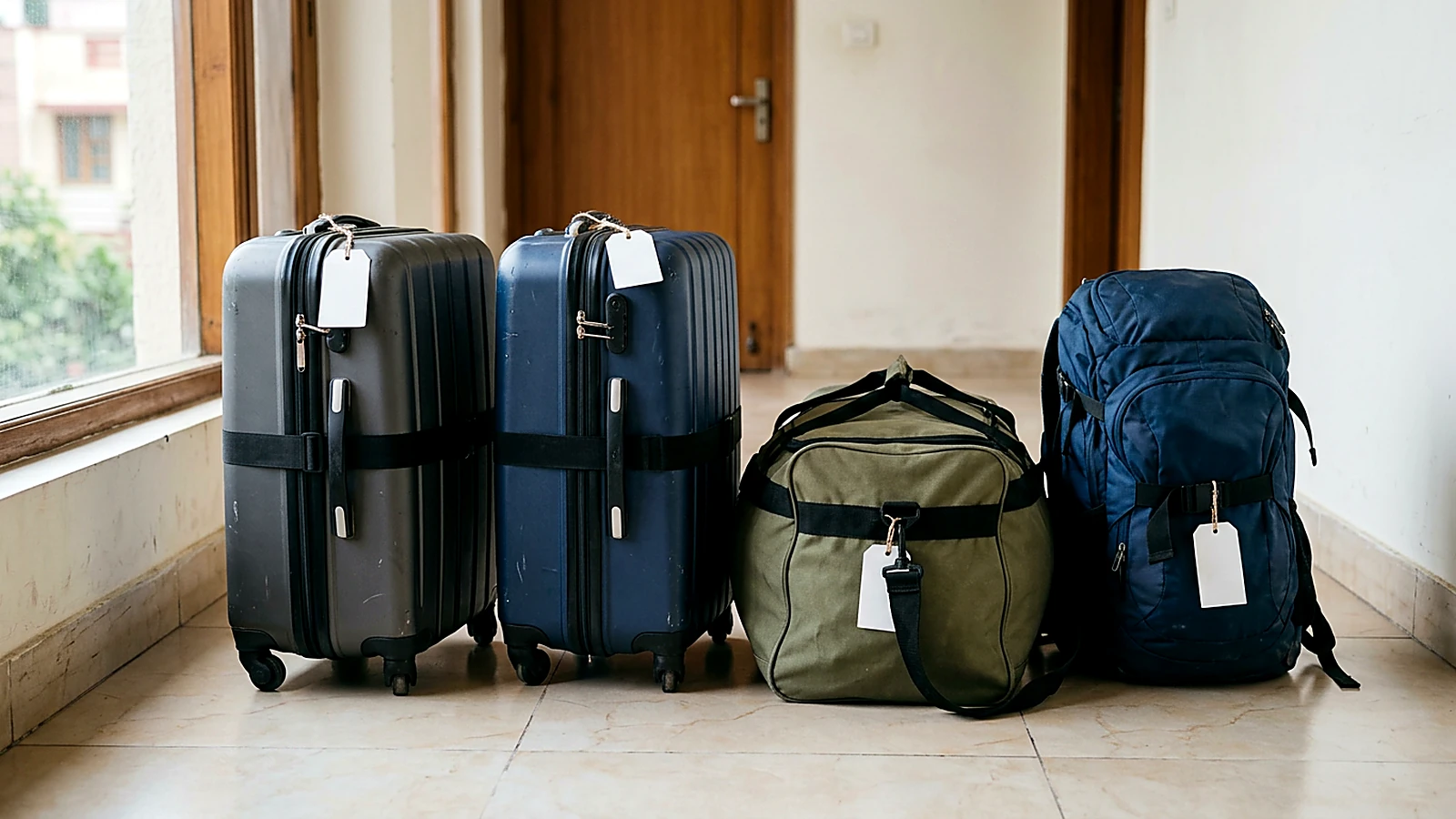 Trolley bags and travel bags prepared for group luggage dispatch in Kota