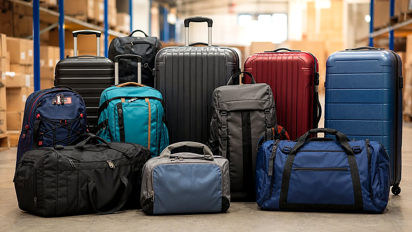 Trolley bags and travel bags prepared for group luggage dispatch in Pune