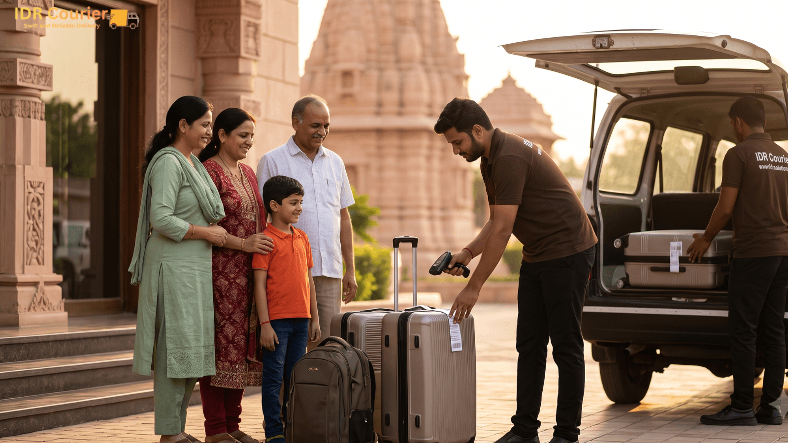 Luggage courier pickup from a hotel near Mahakal Mandir in Ujjain