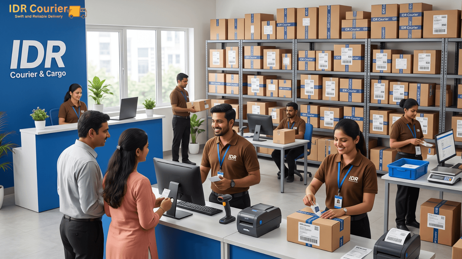 IDR Courier and Cargo team coordinating doorstep pickup for household, luggage and parcel courier in Meerut Cantt