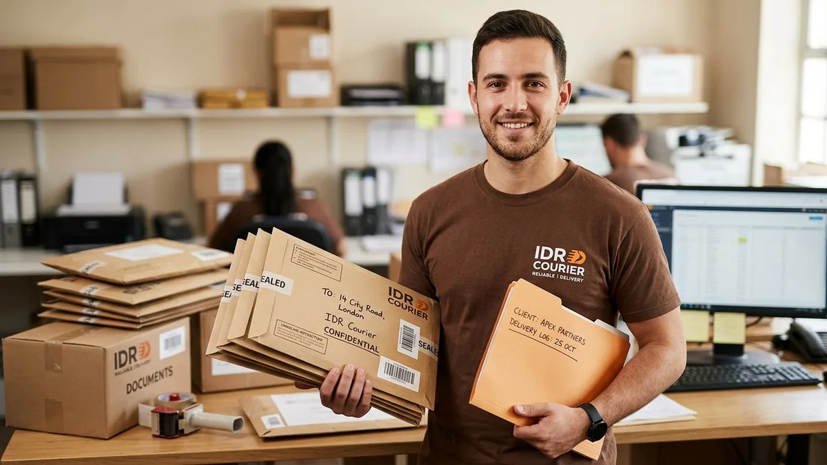 Document courier service for sealed files and papers