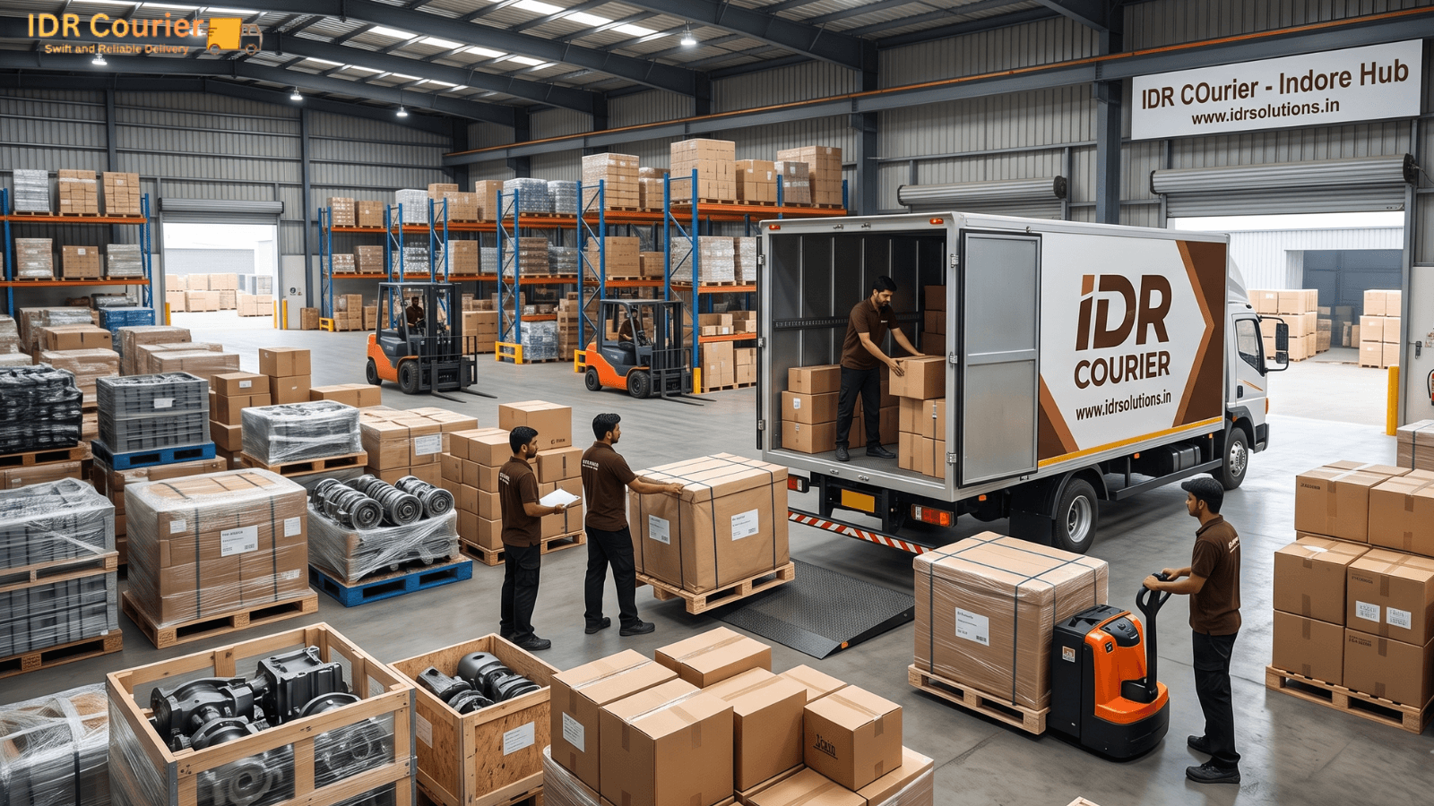 Business and industrial parcel cargo ready for dispatch from Indore