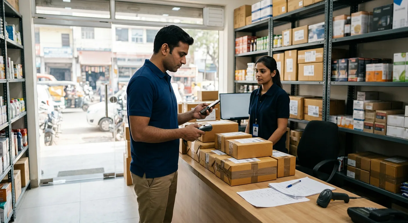 Business parcel courier collection from a Neemuch shop