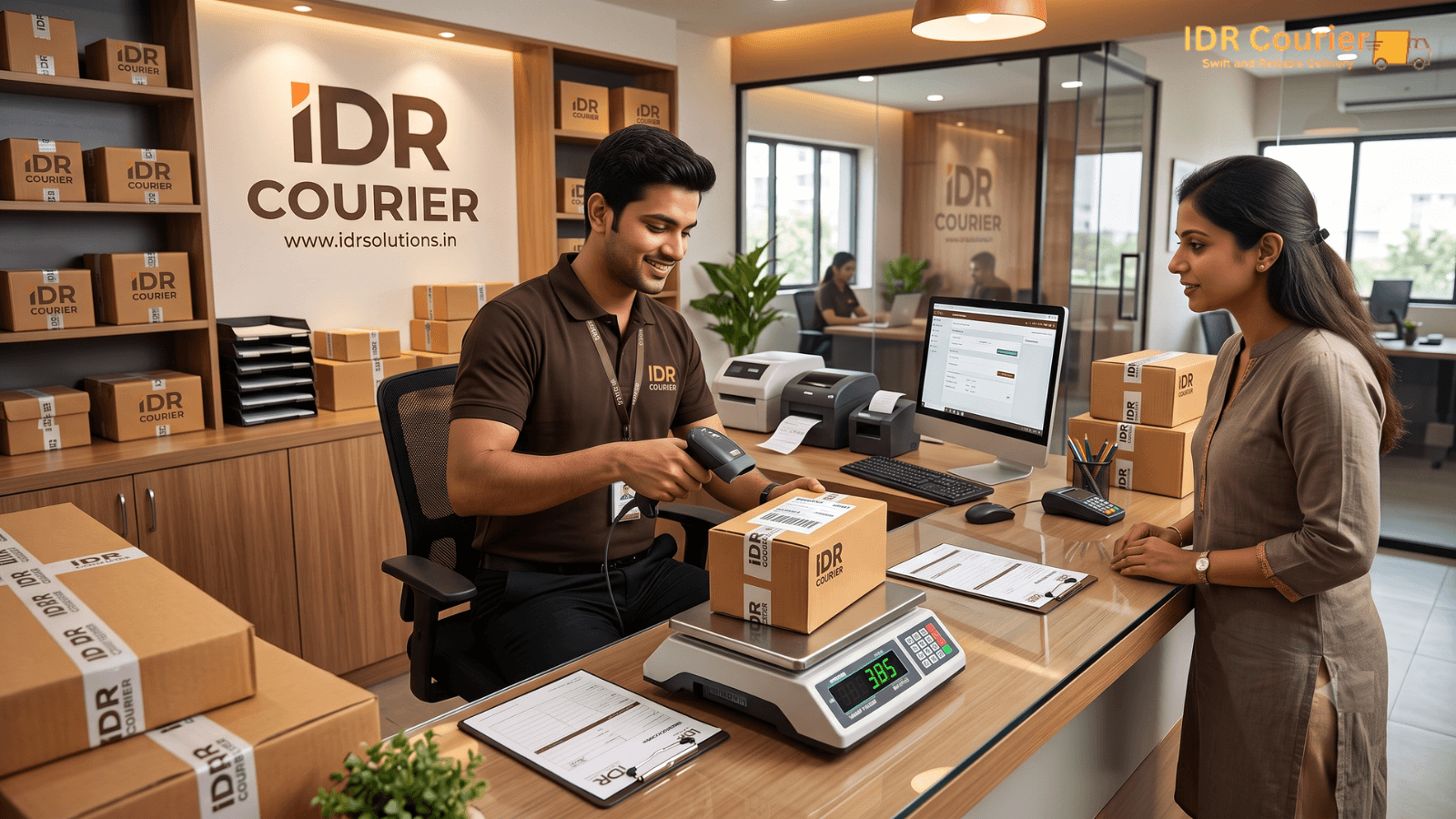 Parcels, documents and a travel bag prepared for pickup and drop courier collection in Mumbai