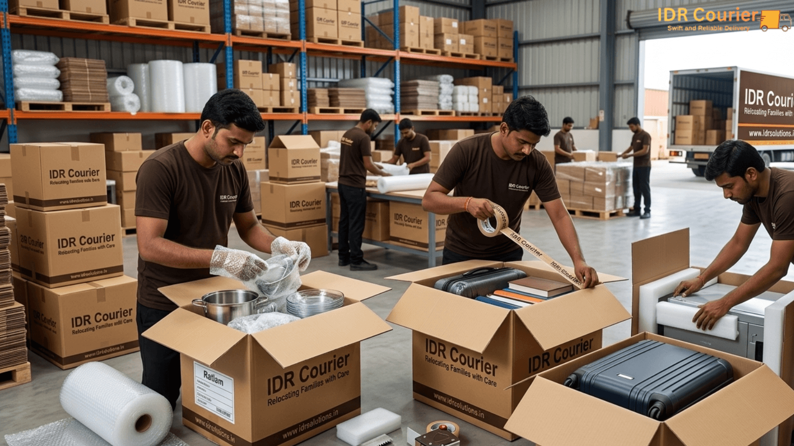 Sev and namkeen packets sealed in food-safe courier packaging in Ratlam